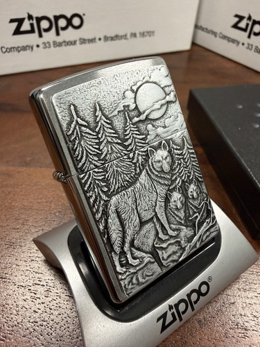 Genuine zippo lighter wolf - zippo,