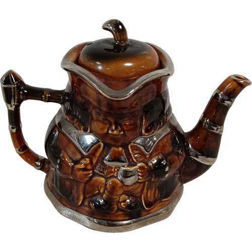Vintage brown ceramic - vintage, teapot
