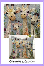 1PC Giraffe Family Complete Cushion - Case & Core - 45 x 45 cm Gift Christmas