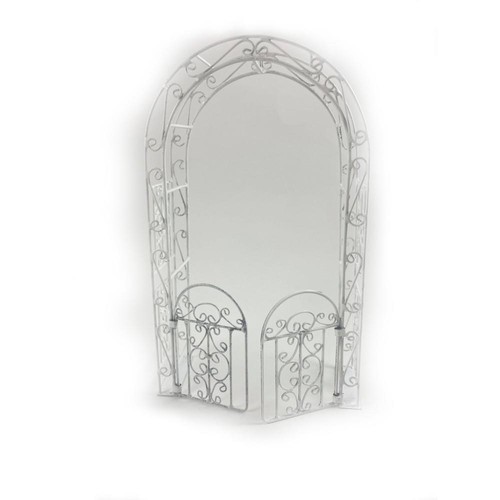 Dolls house white wire wrought - wire,