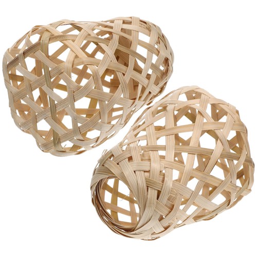 2pcs bamboo lamp - bamboo, small