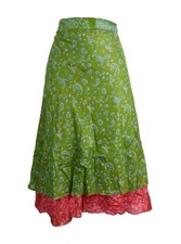 Tea Calf Length Sari Silk Wrap