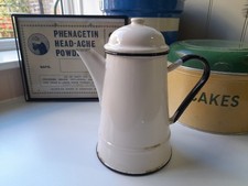 White Enamel Coffee Pot