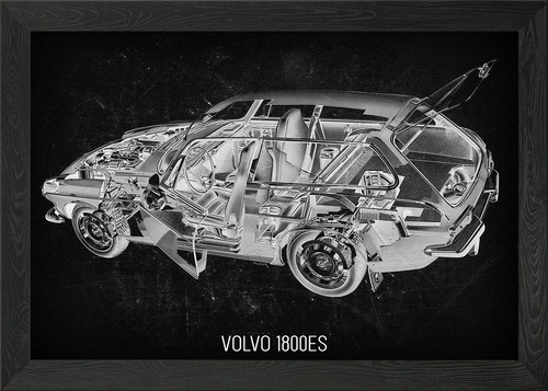 Volvo 1800es framed wall art - volvo,