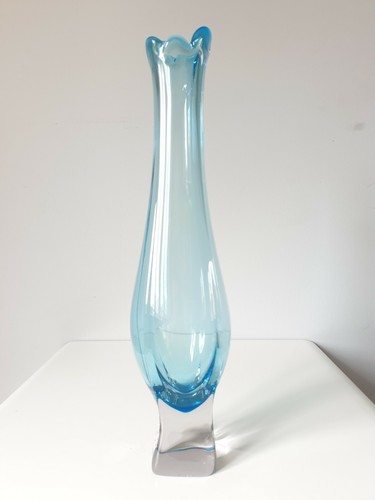 Vintage large glass vase - vintage,