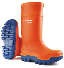 Dunlop Purofort + Full Safety /Thermo Orange Wellies - Size 12UK (47EU)