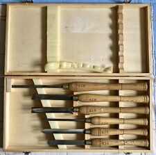 Vintage Boxed Set 6 Hand Carving Chisels BJR International RTR High Speed Steel