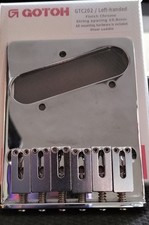 Gotoh GTC202 Left Handed Hardtail Telecaster Bridge with Steel Saddles Chrome