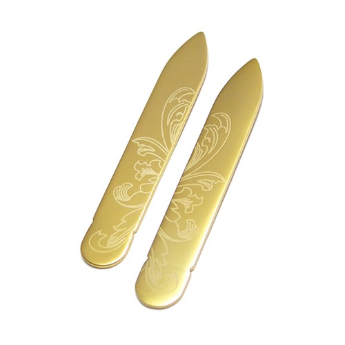 Collar stays stiff gold - collar,