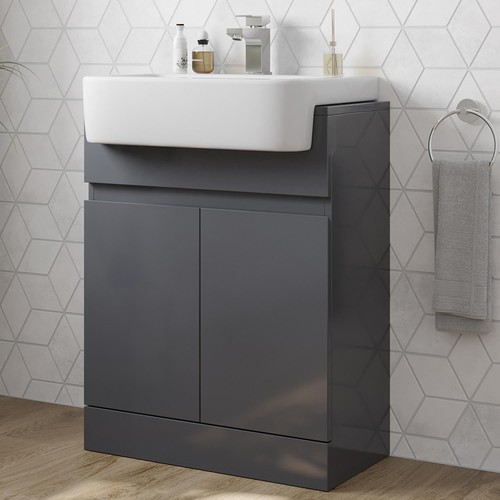Freestanding vanity unit with - vanity,