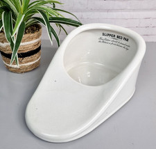 Antique 'Slipper Bed Pan' White Ceramic Garden Plant Pot, TV Film Prop Vintage