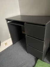 Computer Desk with Sliding Keyboard Shelf Study/Home Office , 90cm Wide Black