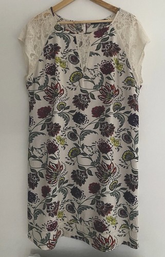 Savoir linen dress with - with, lace
