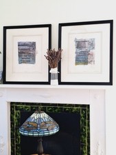 Mark A Godwin Abstract, Graffito I & II,Ltd Run, Signed Etched Prints, H53xW45cm