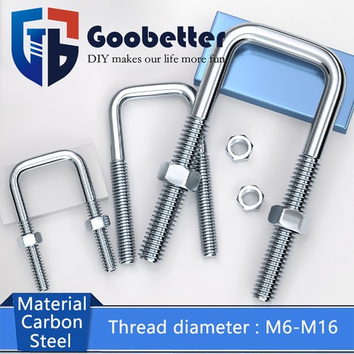 Square bolts with nuts - with,