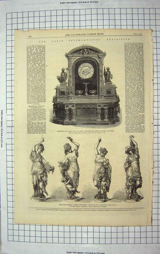 Original old antique print - antique,