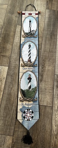 Vintage tapestry lighthouses - vintage,