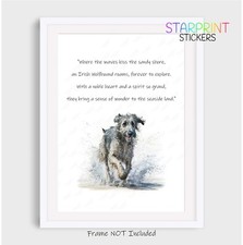 Irish Wolfhound Dog Beach Poem