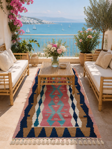 Authentic vintage wool kilim - vintage,