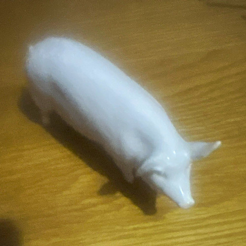 White pig ornament - pig, ornament/figurine