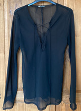 Zara Black  Semi Sheer  Long