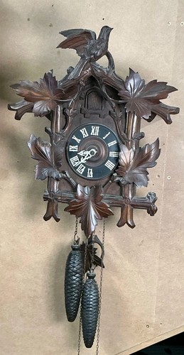 Vintage german carved cuckoo - german,