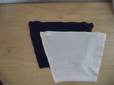 Lovely  NO LACE, Cream/Ivory and Navy Modesty Panels