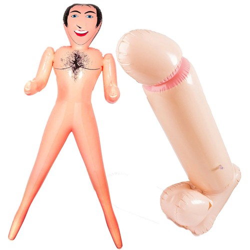 Inflatable naked man - man, doll