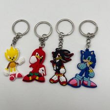 Sonic the Hedgehog Keyrings Super Sonic Knuckles Shadow & Sonic Combi P&P/