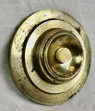 Antique Door Bell Press Button, Brass, Original, Foley