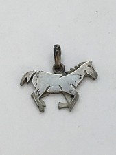 Abstract Galloping Horse Pendant Sterling Silver 925 2.5cm 2.8g    J25 P30