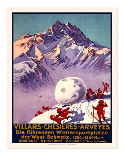 Vintage ski resort wall - vintage,