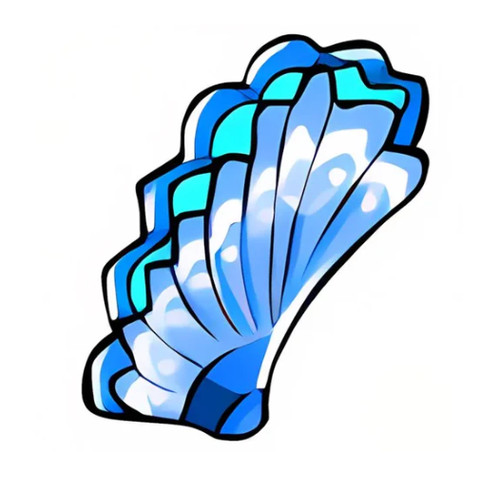 Dazzling blue mussel shell - blue,