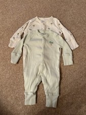 Two TU Baby Sleep Suits 0-3 Months