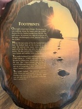 Vintage  Footprint Poem on