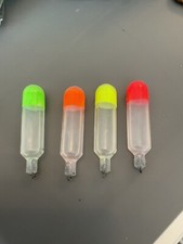 4 x 10 g  Mixed fluorescent Water Loaded Pellet Waggler Floats Coarse Fishing