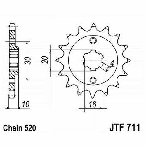 Sprocket 711 z14 - sprocket,