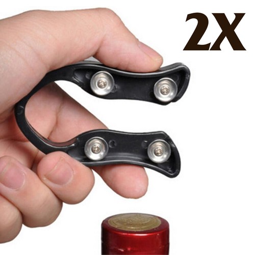 Black wine opener - black, champagne