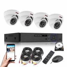 NEW CCTV Camera System 1TB/2TB 1080P HD DVR Outdoor With Hard Drive Full Set UK