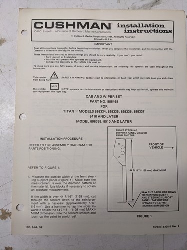 Cushman installation - cushman,