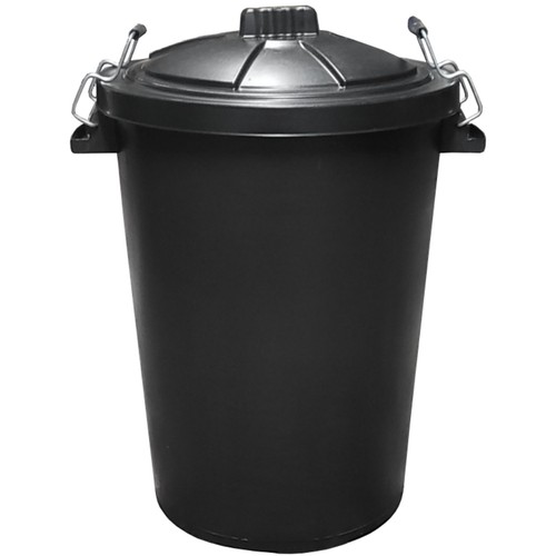 Large black dustbin with - large,