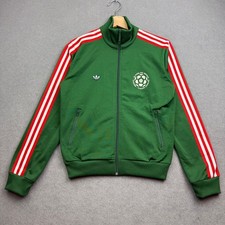 ADIDAS Track Jacket UK 10 S Green MEXICO 70 World Cup Tracksuit Top 1970 Soccer
