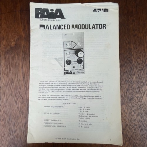 Vintage paia magazine - paia, analog