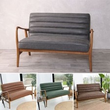 Retro style sofa faux - style, leather