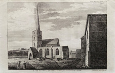 1822 Antique Print; Mitcheldean Church, Gloucestershire after Bonnor
