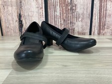 Hotter Shoes Women's UK5 Black Leather Mary Jane Block Heel Comfort Charmaine