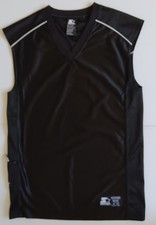 Vintage Starter Black Sleeveless Basketball Jersey S (34-36)