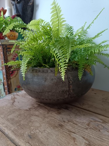 Vintage reclaimed iron bowl - reclaimed,
