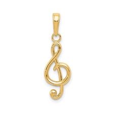 10k Yellow Gold Treble Clef