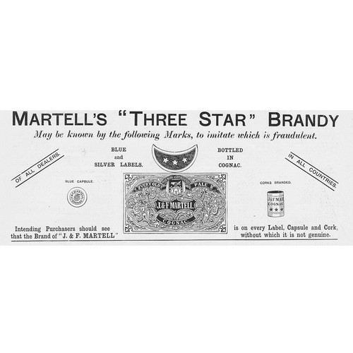 Martell three star brandy - martell,